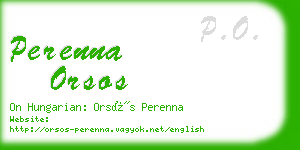 perenna orsos business card